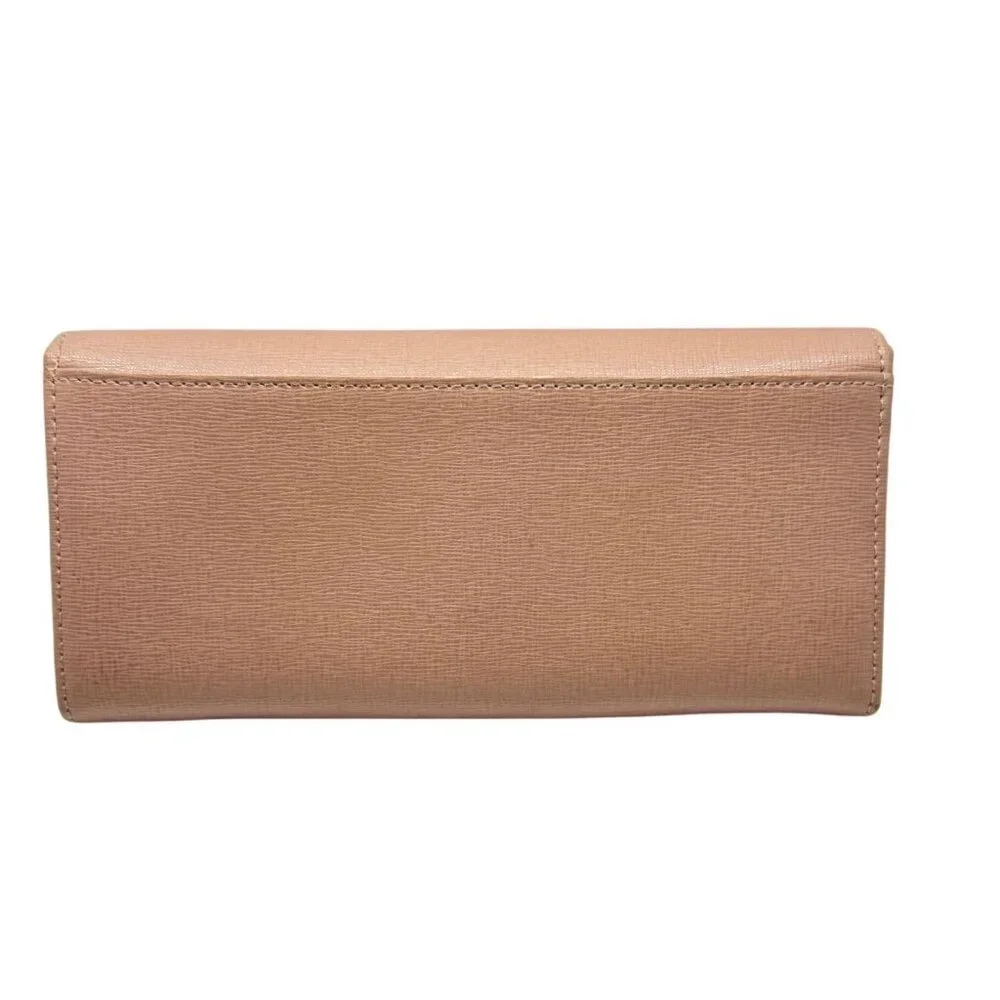 Furla Classic XL Bifold Wallet Dusty Rose Pale Mauve Gold Logo Ladies 7.25 x 4 - Picture 4 of 13
